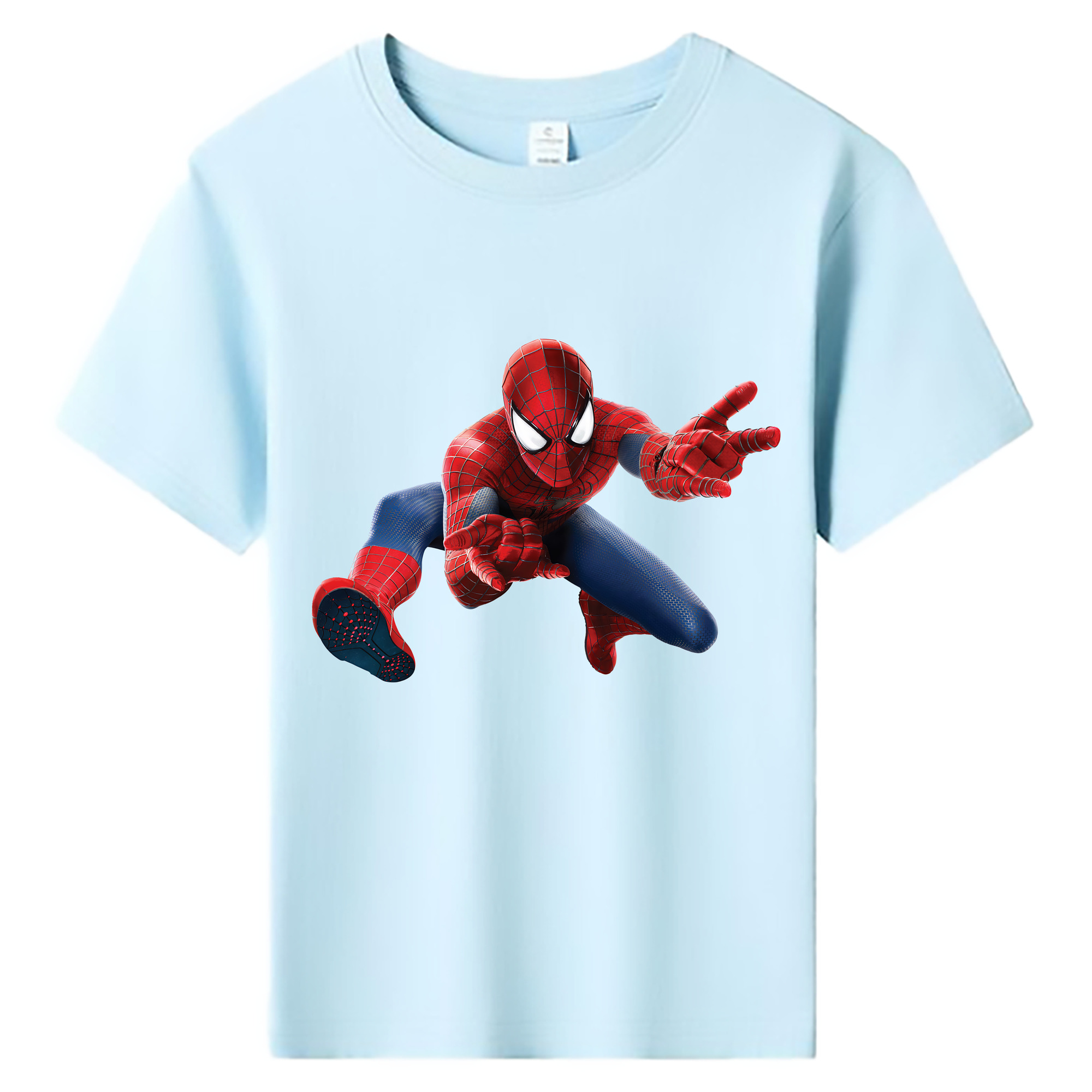 （画像用） Spider Man スパイダーマン 綿100％キッズTシャツ（フロントプリント）